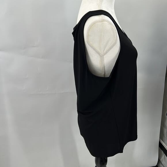 Alfani Women's Black Sleeveless Scoop Neck Layering Tank Top Shell Size XL - Picture 6 of 11
